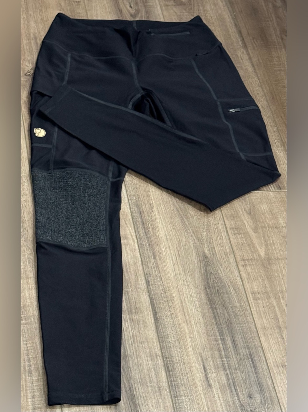 Fjällräven Women's Abisko Trekking Tights Pro Black Iron Grey Size L EUC